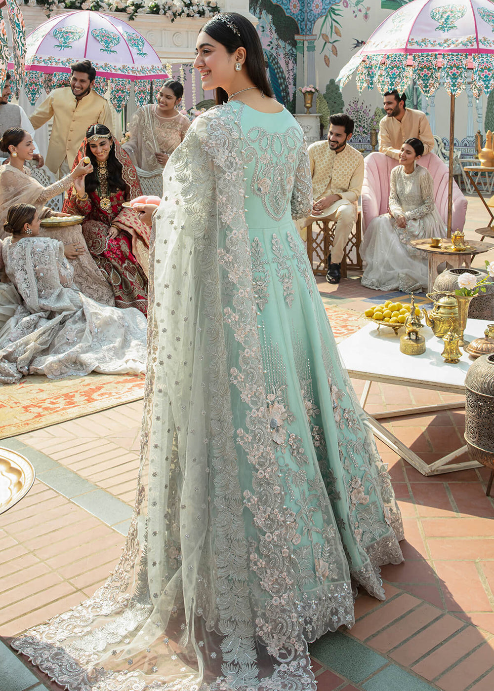 Sea Green Pakistani Maxi Dress | Imrozia Serene Mehram Brides '23 | SB-09 - Arwah Sea Green Pakistani Maxi Dress | Imrozia Serene Mehram Brides '23 | SB-09 - Arwah