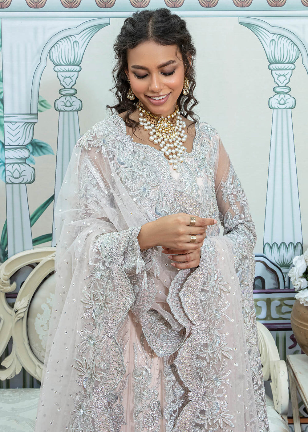 Pink Maxi Dress | Imrozia Serena Mehram Brides '23 | SB-10 - FAKHTA Empress Clothing Pink Maxi Dress | Imrozia Serena Mehram Brides '23 | SB-10 - FAKHTA Empress Clothing