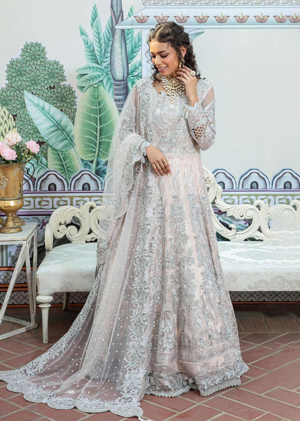 Pink Pakistani Maxi Dress | Imrozia Serene Mehram Brides '23 | SB-10