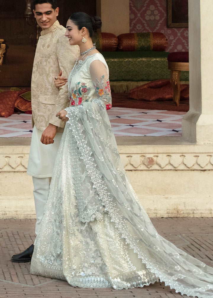 Buy Now Green Pakistani Maxi Dress | Imrozia Serena Mehram Brides '23 | SB-13 - MEHRAM Online in USA, UK, Canada & Worldwide at Empress Clothing. 