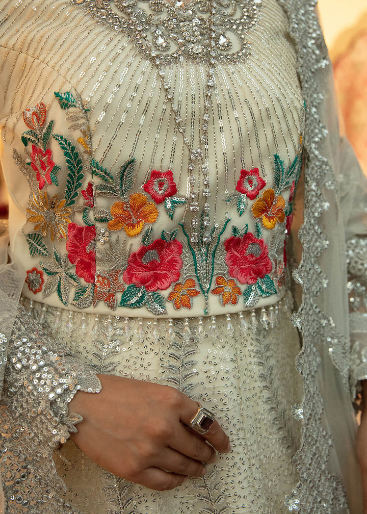 Buy Now Green Pakistani Maxi Dress | Imrozia Serena Mehram Brides '23 | SB-13 - MEHRAM Online in USA, UK, Canada & Worldwide at Empress Clothing. 