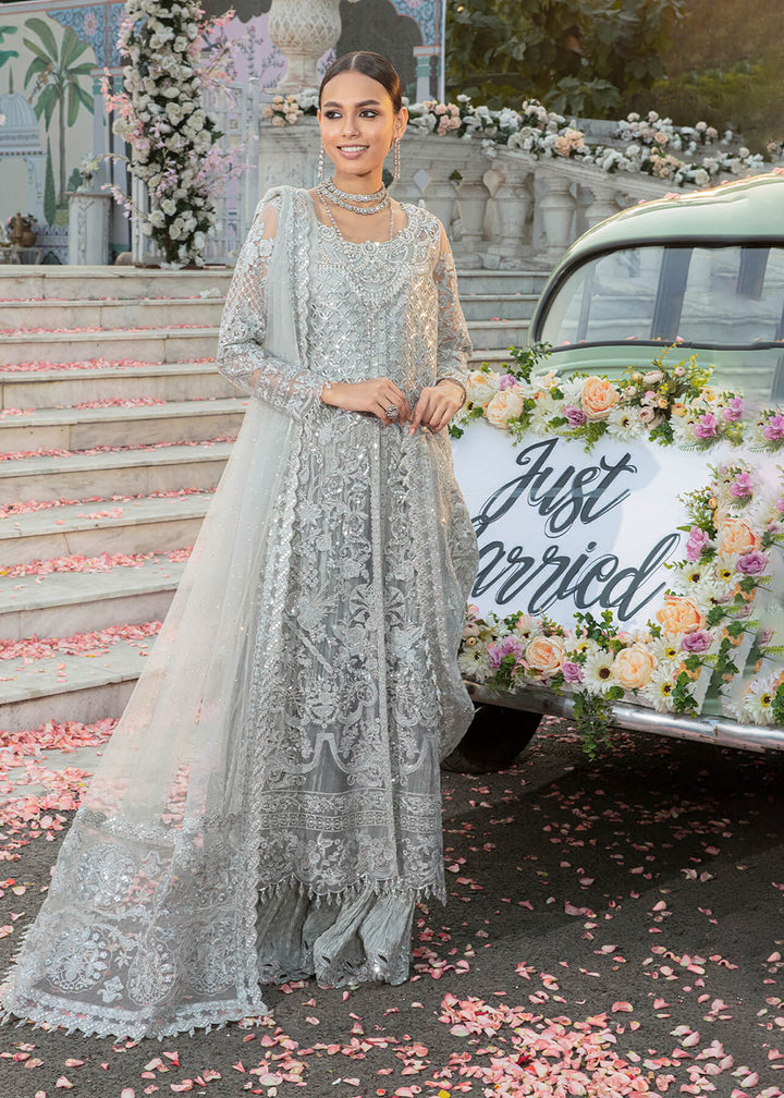 Buy Now Silver Pakistani Sharara Suit | Imrozia Serena Mehram Brides '23 | SB-15 - FANAA Online in USA, UK, Canada & Worldwide at Empress Clothing.