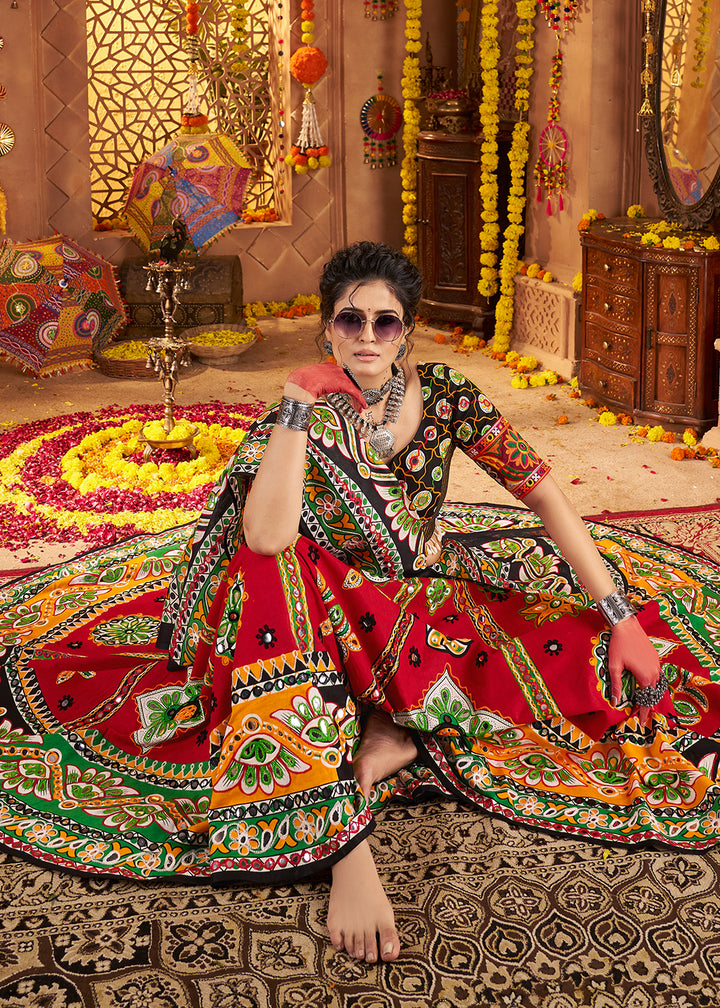 Buy Now Organic Cotton Navratri Wear Chaniya Choli Online in US, UK, Canada, France, Germany, Italy, Singapore, UAE, Denmark & Worldwide at Empress Clothing.