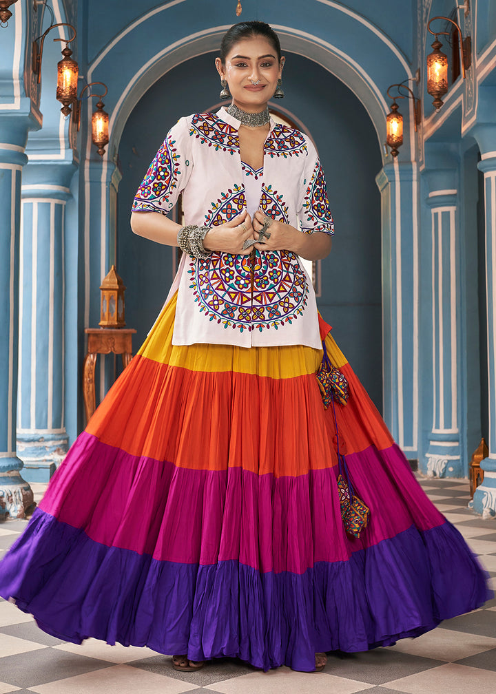 Navratri Special Multicolor Jacket Style Chaniya Choli