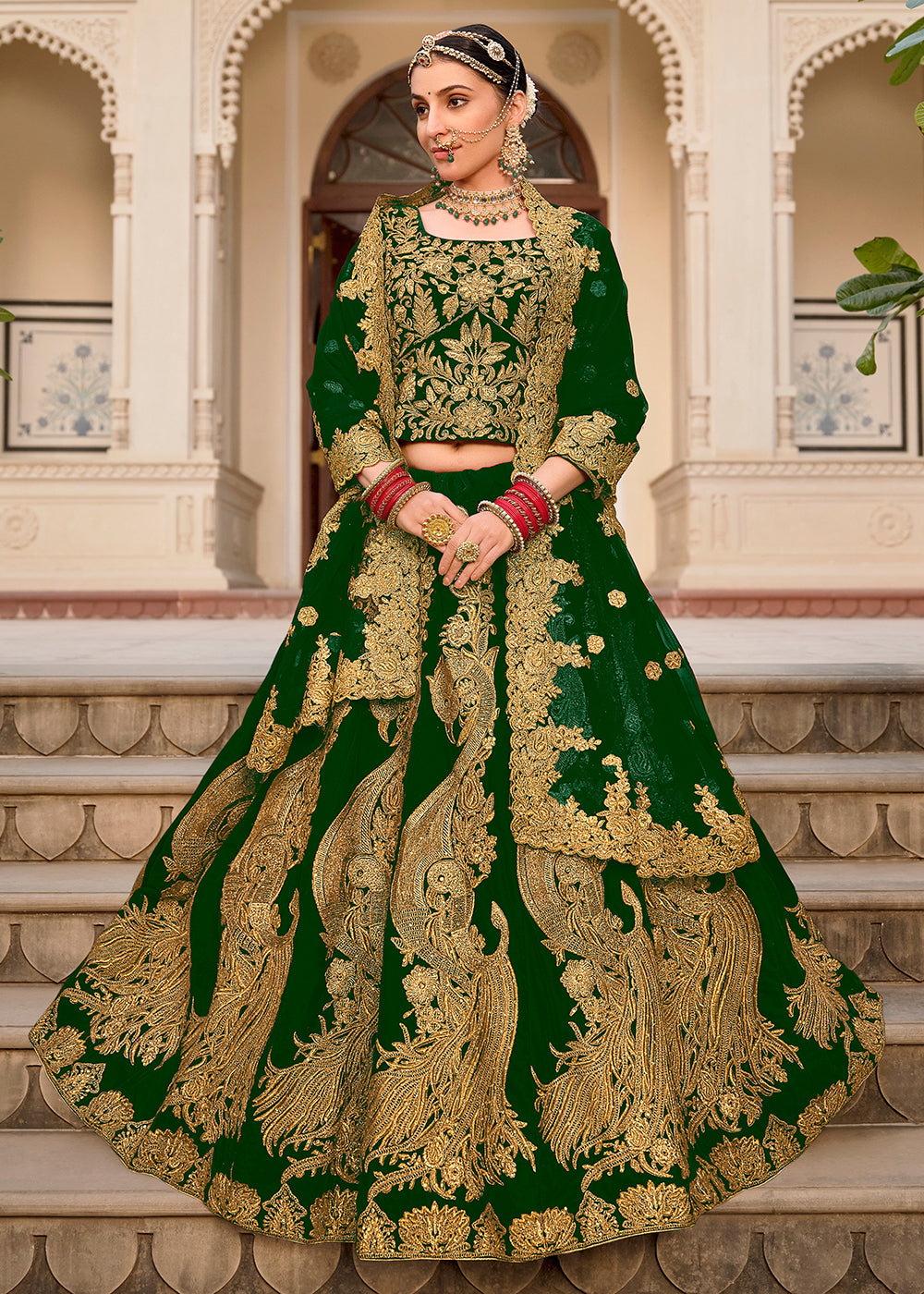 Party wear velvet lehenga best sale