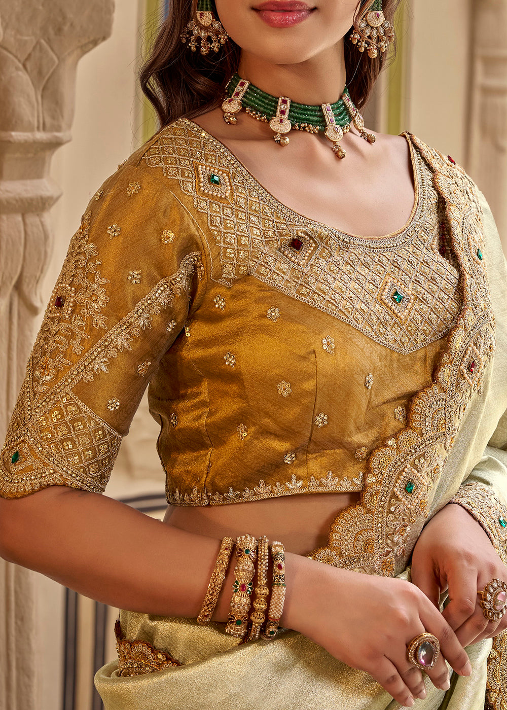 Buy Now Beigy Fancy Based Pure Fabric Designer Wear Saree Online in US, UK, Canada, France, Germany, Denmark, Sweden, Italy, Greece, UAE & Worldwide at Empress