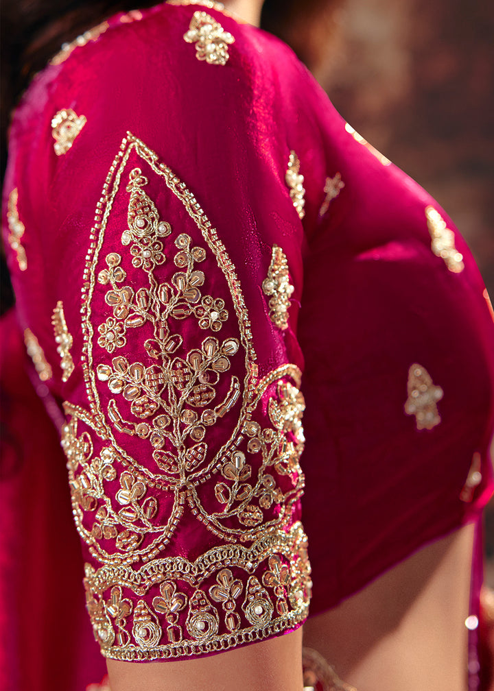 Buy Now Hot Pink Designer Style Festive Wear Saree Online in US, UK, Canada, France, Germany, Denmark, Sweden, Italy, Greece, UAE &amp; Worldwide at Empress.