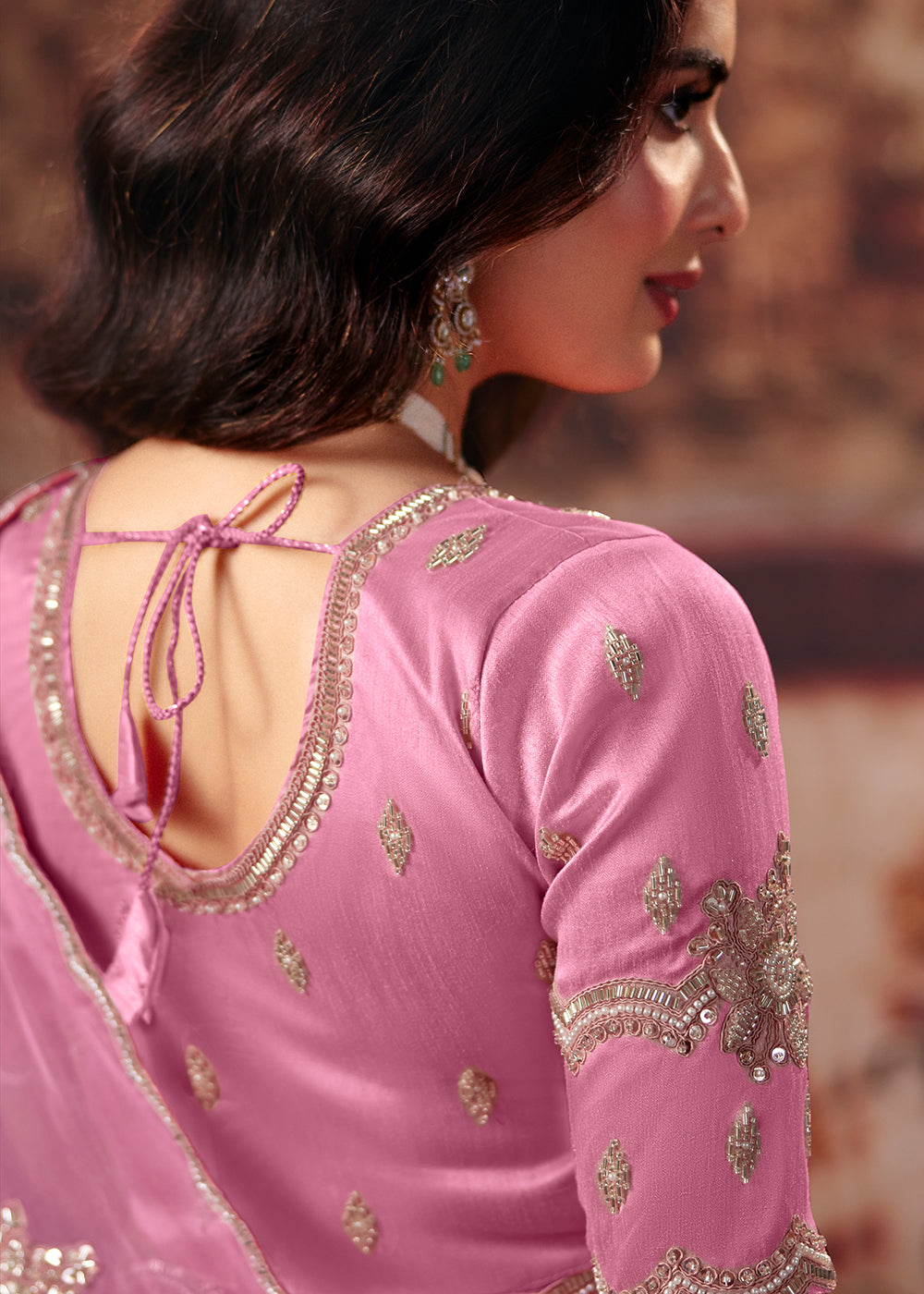 Buy Now Soft Pink Designer Style Festive Wear Saree Online in US, UK, Canada, France, Germany, Denmark, Sweden, Italy, Greece, UAE &amp; Worldwide at Empress.