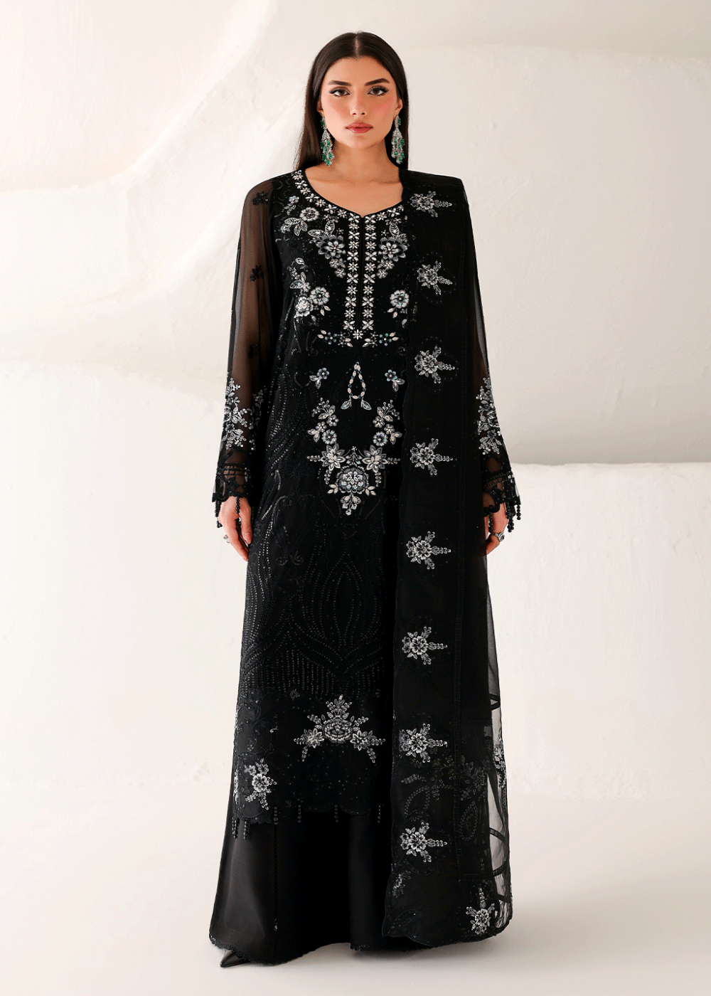 Buy Now Satrangi Premium Chiffon '26 by Ramsha | ST-202 Online in US, UK, Canada, France, Italy, Germany, Greece, Sweden, Australia, UAE & Worldwide at Empress.