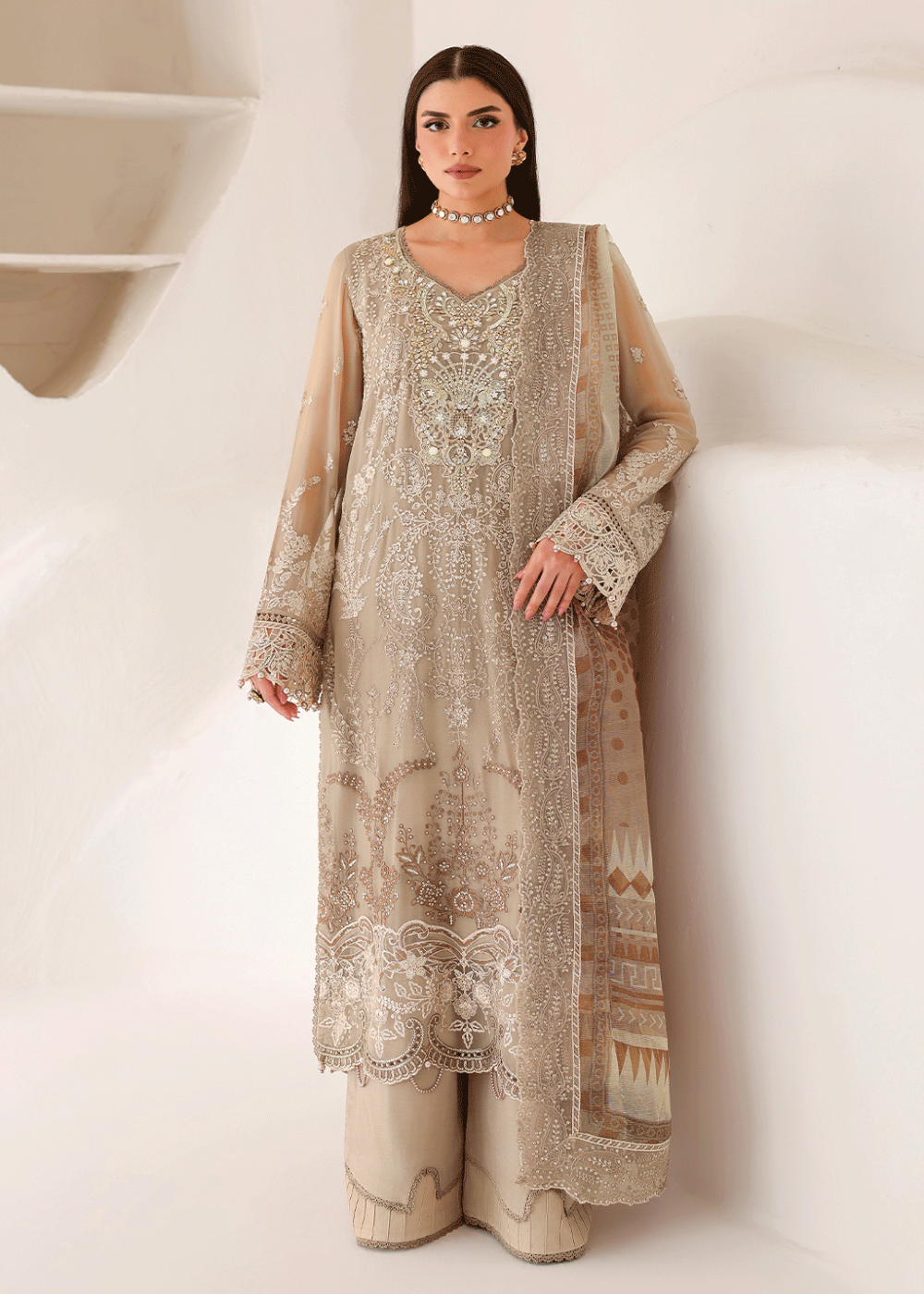 Buy Now Satrangi Premium Chiffon '26 by Ramsha | ST-204 Online in US, UK, Canada, France, Italy, Germany, Greece, Sweden, Australia, UAE & Worldwide at Empress.