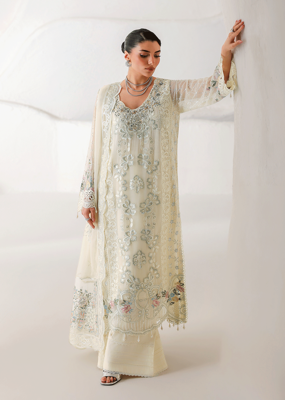 Buy Now Satrangi Premium Chiffon '26 by Ramsha | ST-206 Online in US, UK, Canada, France, Italy, Germany, Greece, Sweden, Australia, UAE & Worldwide at Empress.