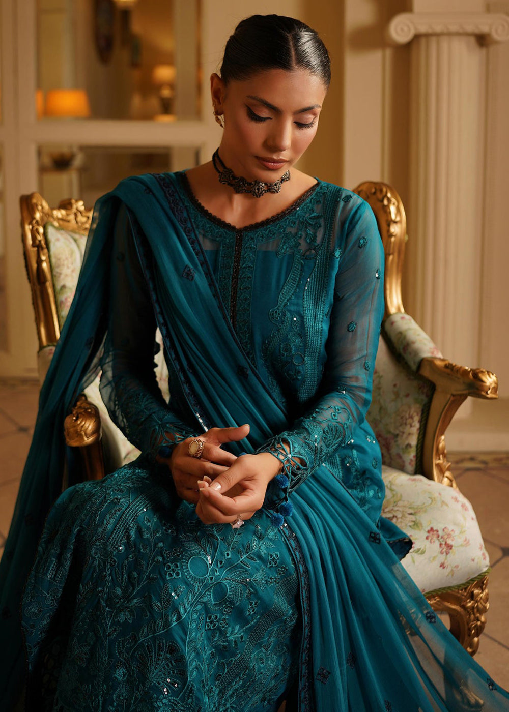 Buy Now Aarzu Luxury Formals '25 by Maryam's | Sanvi Online in USA, UK, Canada, France, Italy, Germany, Qatar, UAE, Singapore & Worldwide at Empress Clothing.