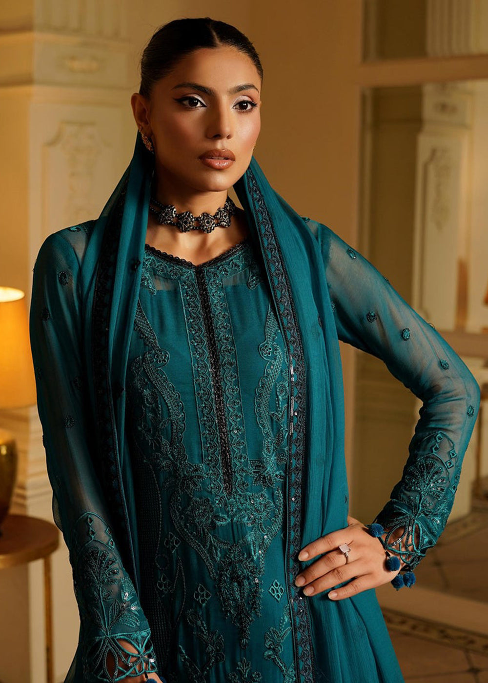 Buy Now Aarzu Luxury Formals '25 by Maryam's | Sanvi Online in USA, UK, Canada, France, Italy, Germany, Qatar, UAE, Singapore & Worldwide at Empress Clothing.