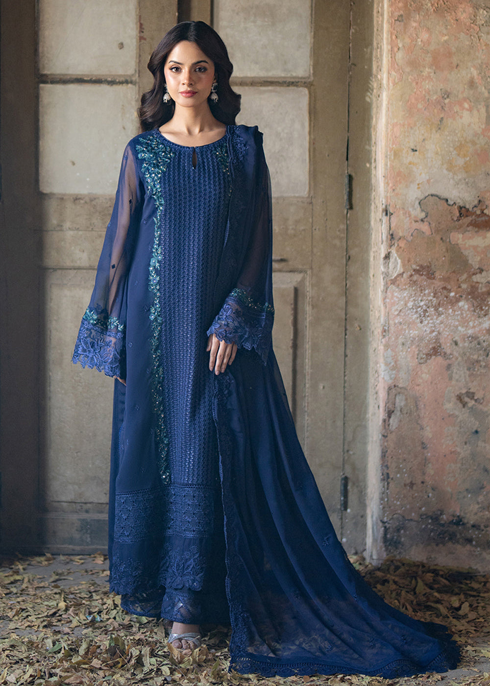 Buy Now Ensembles Embroidered Formals '25 by Azure | Serene Sapphire Online in USA, UK, Canada & Worldwide at Empress Clothing. 