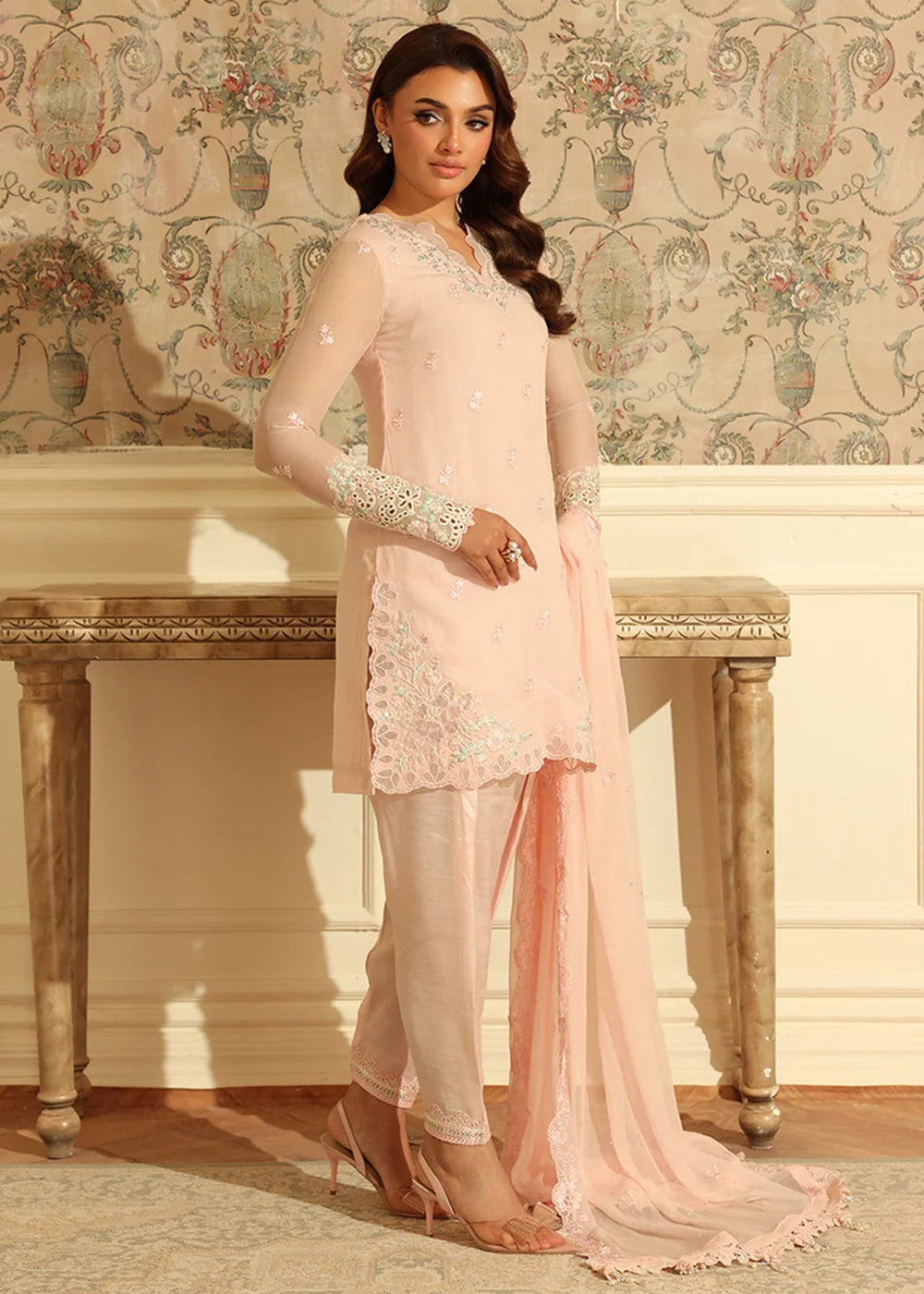 Buy Now Ensembles Party Wear '25 by Azure | Silken Rose Online in US, UK, Canada, France, Italy, Germany, Greece, Sweden, Africa, UAE & Worldwide at Empress.