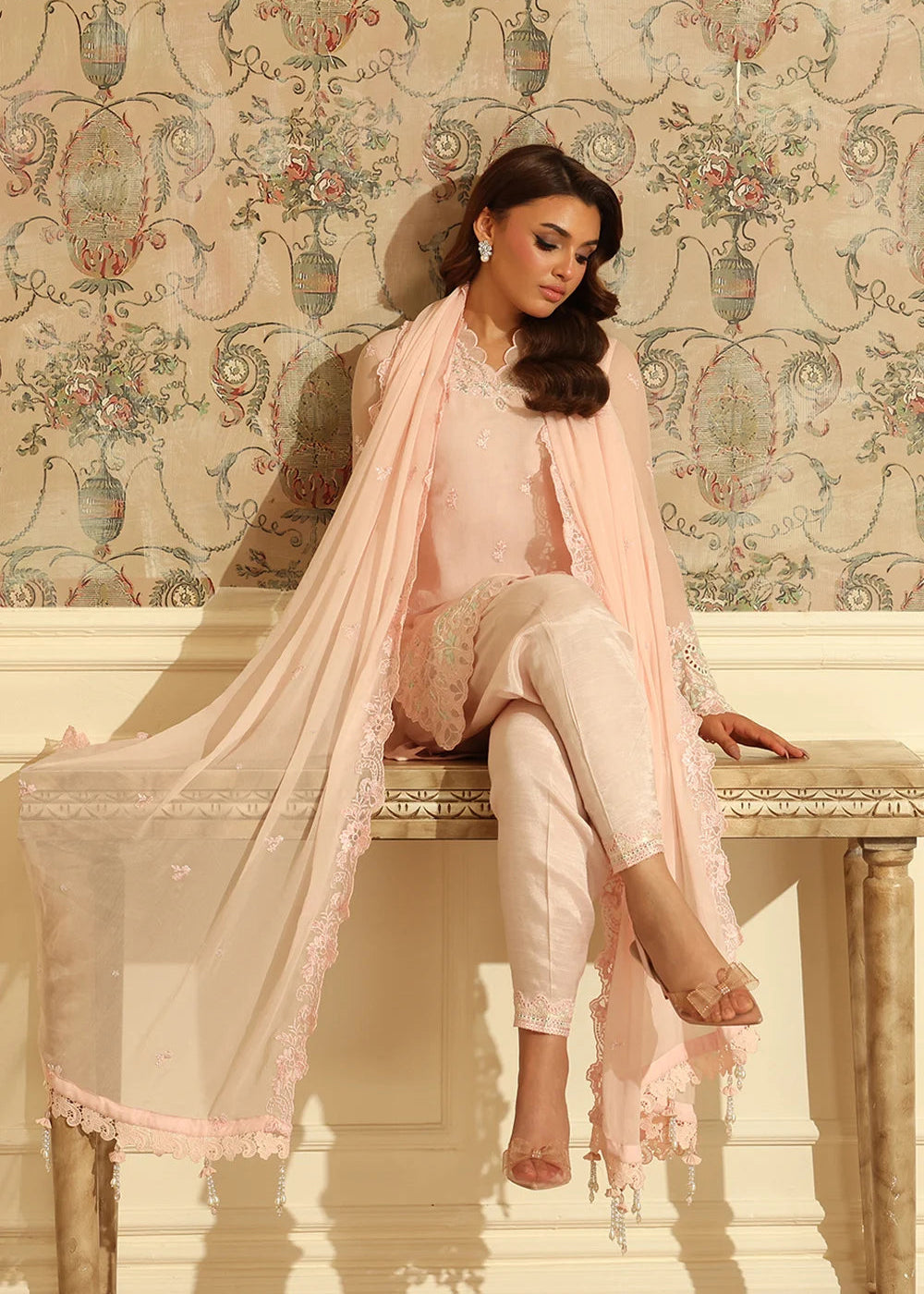 Buy Now Ensembles Party Wear '25 by Azure | Silken Rose Online in US, UK, Canada, France, Italy, Germany, Greece, Sweden, Africa, UAE & Worldwide at Empress.