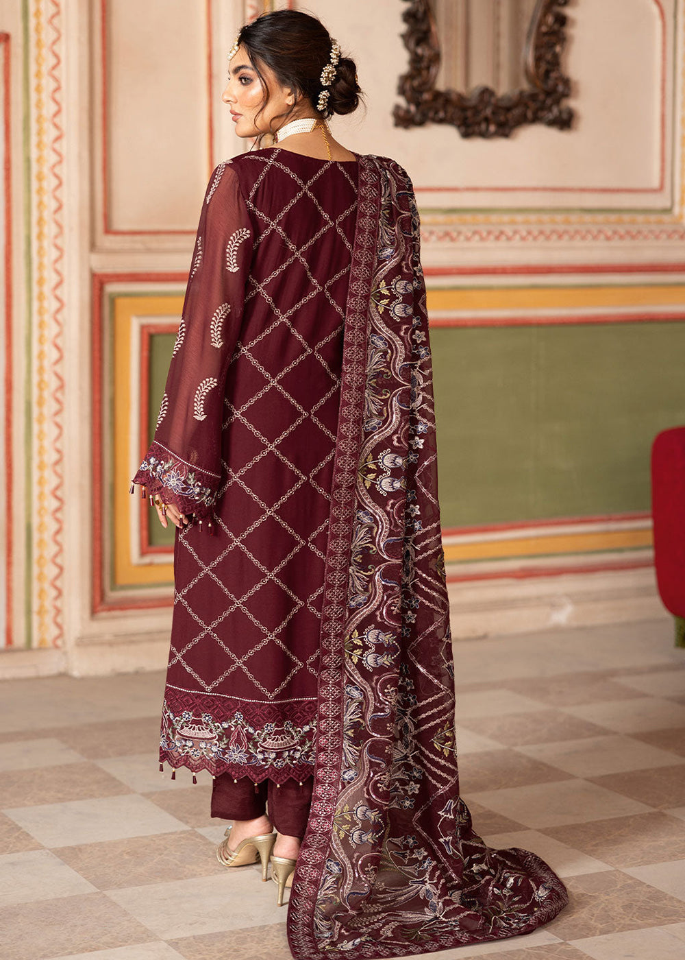 Buy Now Dastan Luxury Chiffon Collection '25 by Ramsha | T - 301 Online in USA, UK, Canada, Germany, Italy, Austria, France, UAE & Worldwide at Empress Clothing.