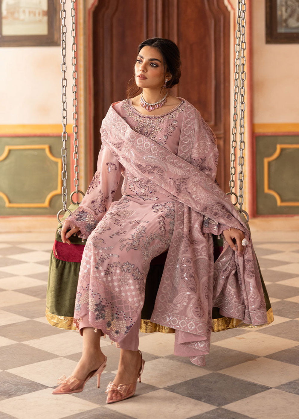 Buy Now Dastan Luxury Chiffon Collection '25 by Ramsha | T - 303 Online in USA, UK, Canada, Germany, Italy, Austria, France, UAE & Worldwide at Empress Clothing