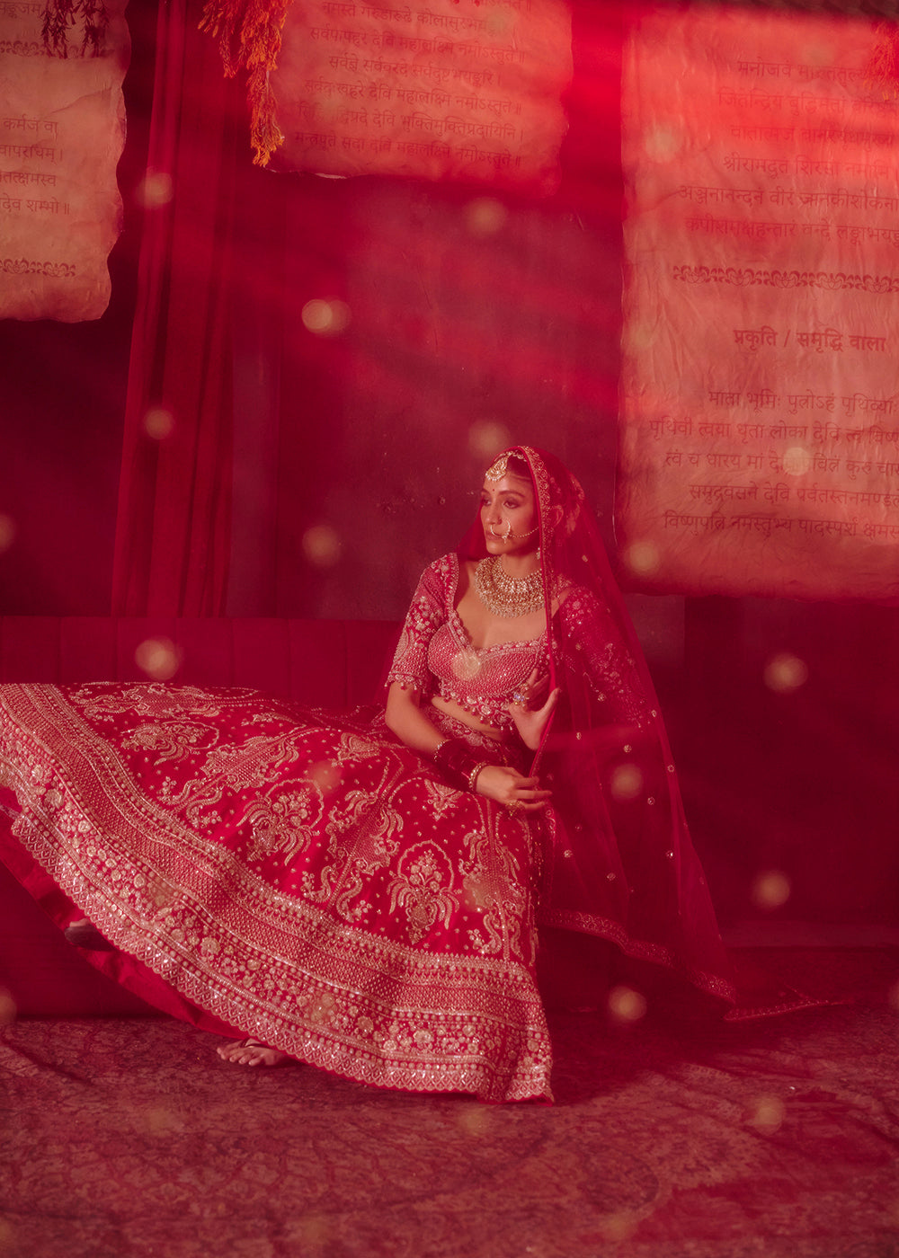 Shop Now Hot Pink Heavy Embroidery with Double Dupatta Bridal Lehenga Choli Online in USA, UK, Canada, France, Germany, Austria, Italy &amp; Worldwide at Empress.