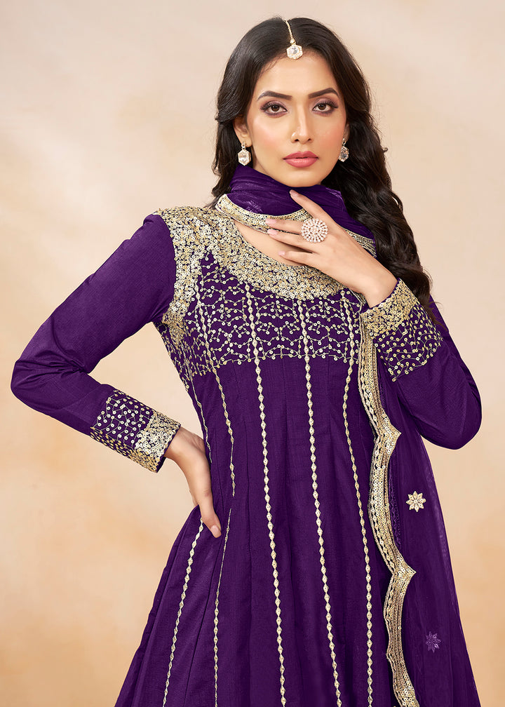 Buy Now Charming Purple Punjabi Dhoti Style Festive Party Suit Online in USA, UK, Canada, Germany & Worldwide at Empress Clothing. 