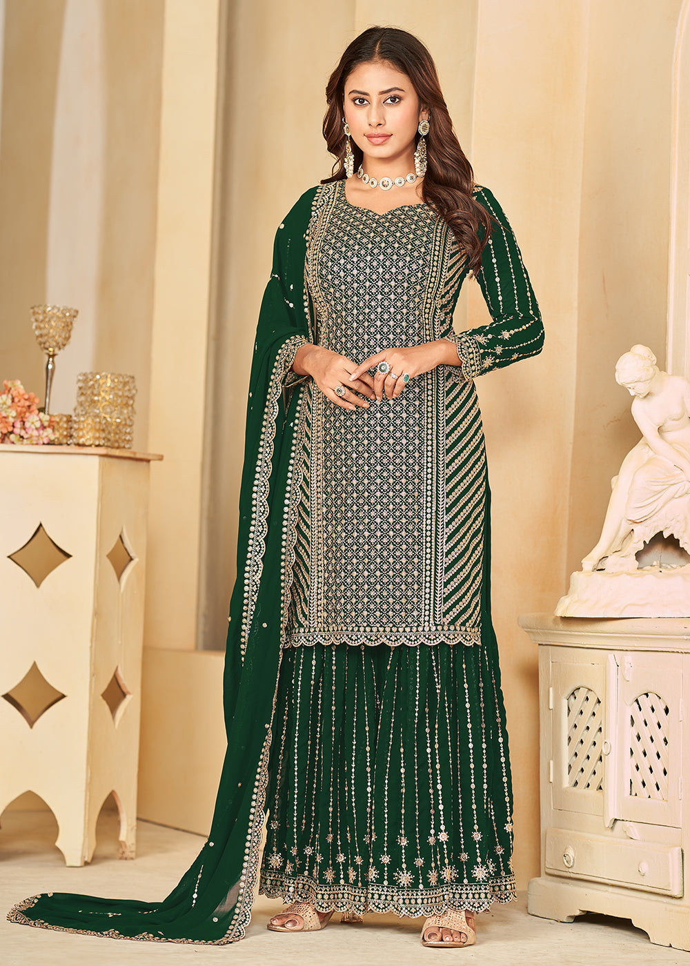 Designer party clearance wear palazzo suits