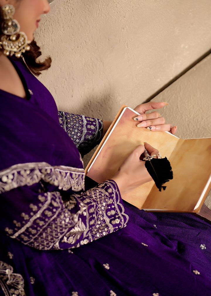 Buy Now Art Silk Purple Pretty Embroidered Work Festive Anarkali Gown Online in US, UK, Canada, France, Italy, Sweden, Ireland, Denmark &amp; Worldwide at Empress.