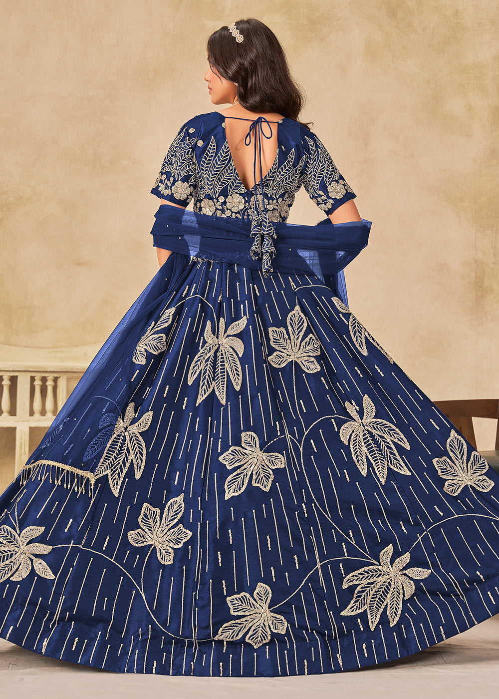 Buy Now Adorable Blue Art Silk Embroidered Lehenga Choli Online in US, UK, Canada, France, Italy, Germany, Austria, Singapore, Denmark & Worldwide at Empress.