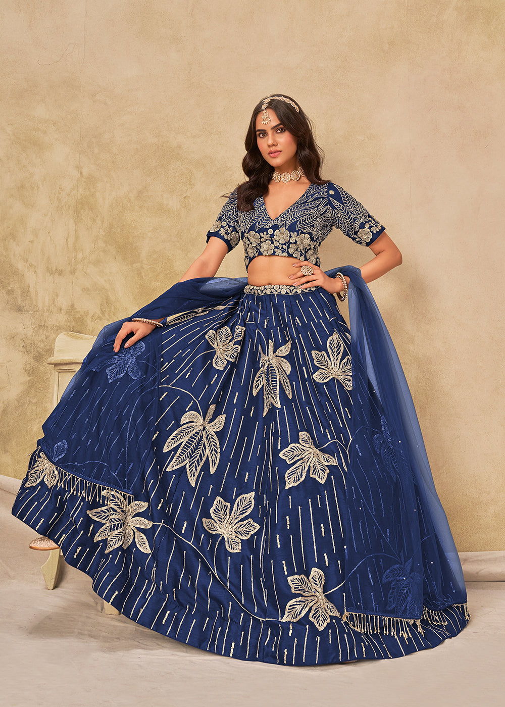 Buy Now Adorable Blue Art Silk Embroidered Lehenga Choli Online in US, UK, Canada, France, Italy, Germany, Austria, Singapore, Denmark & Worldwide at Empress.