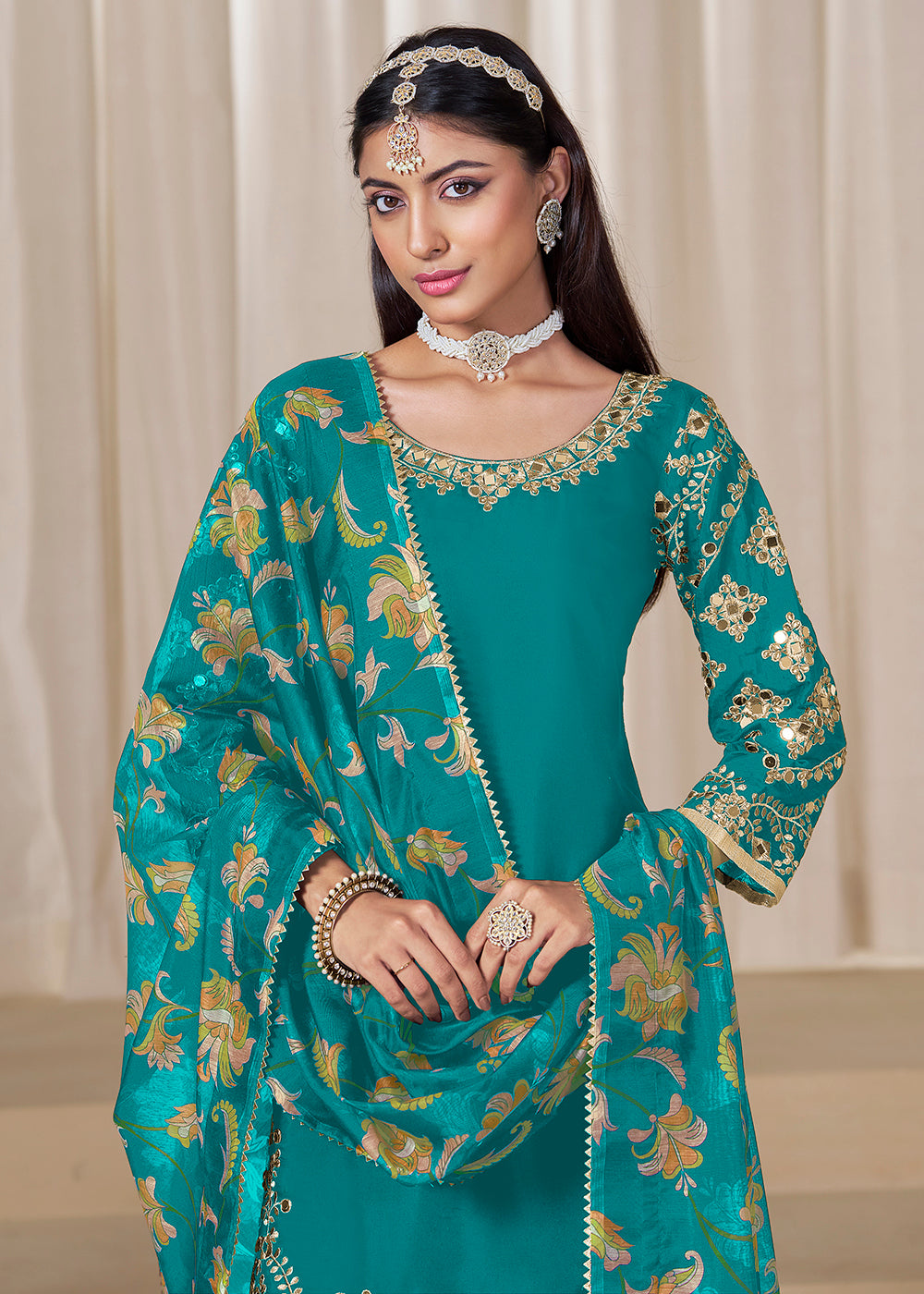 Bandhani Dress Stitching Punjabi Suit Dress Material Readymade Cotton Punjabi Suit: Pastel Green, Pink Bandhani Dress Stitching Punjabi Suit Dress Material Readymade Cotton Punjabi Suit: Pastel Green, Pink