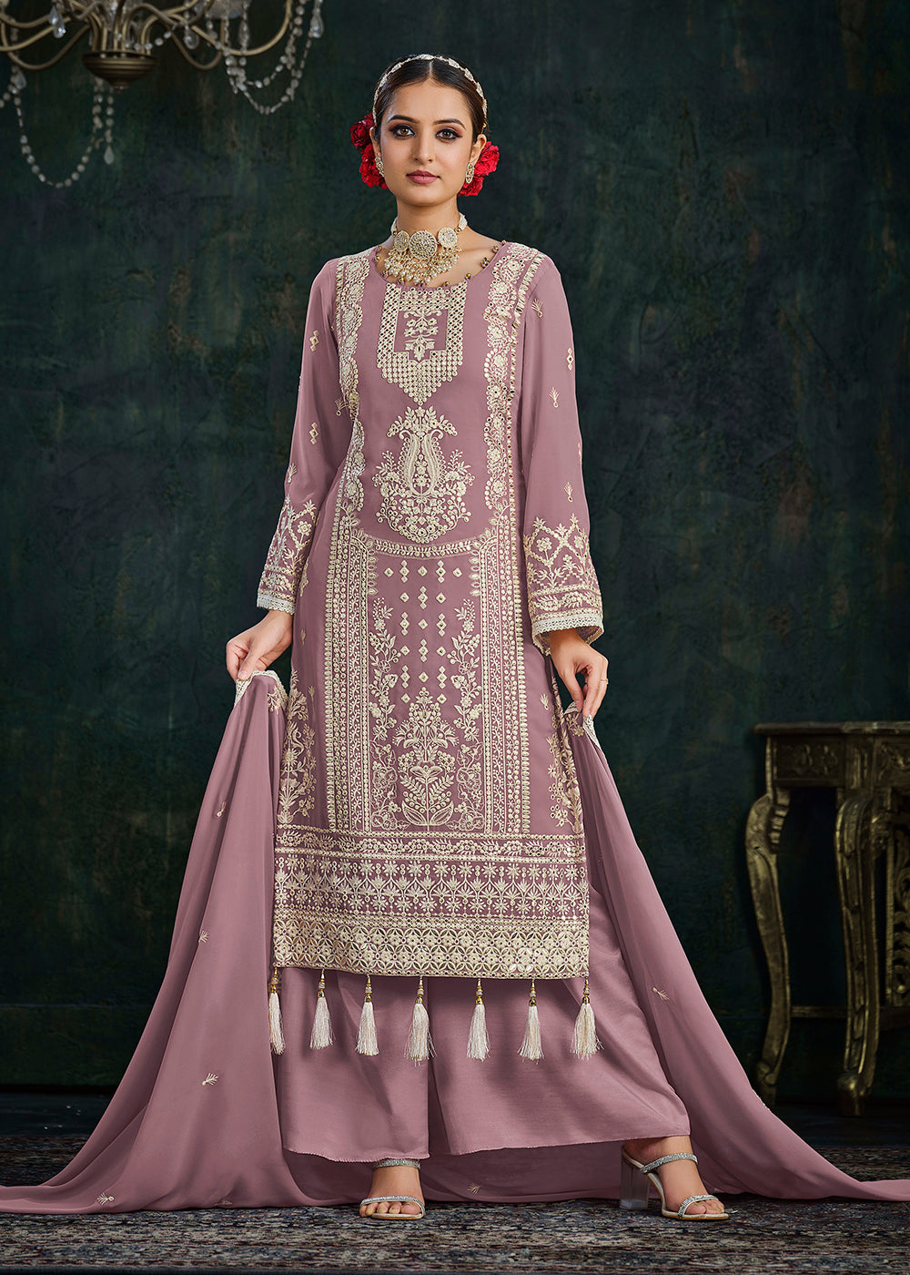 Buy palazzo salwar suits online in usa