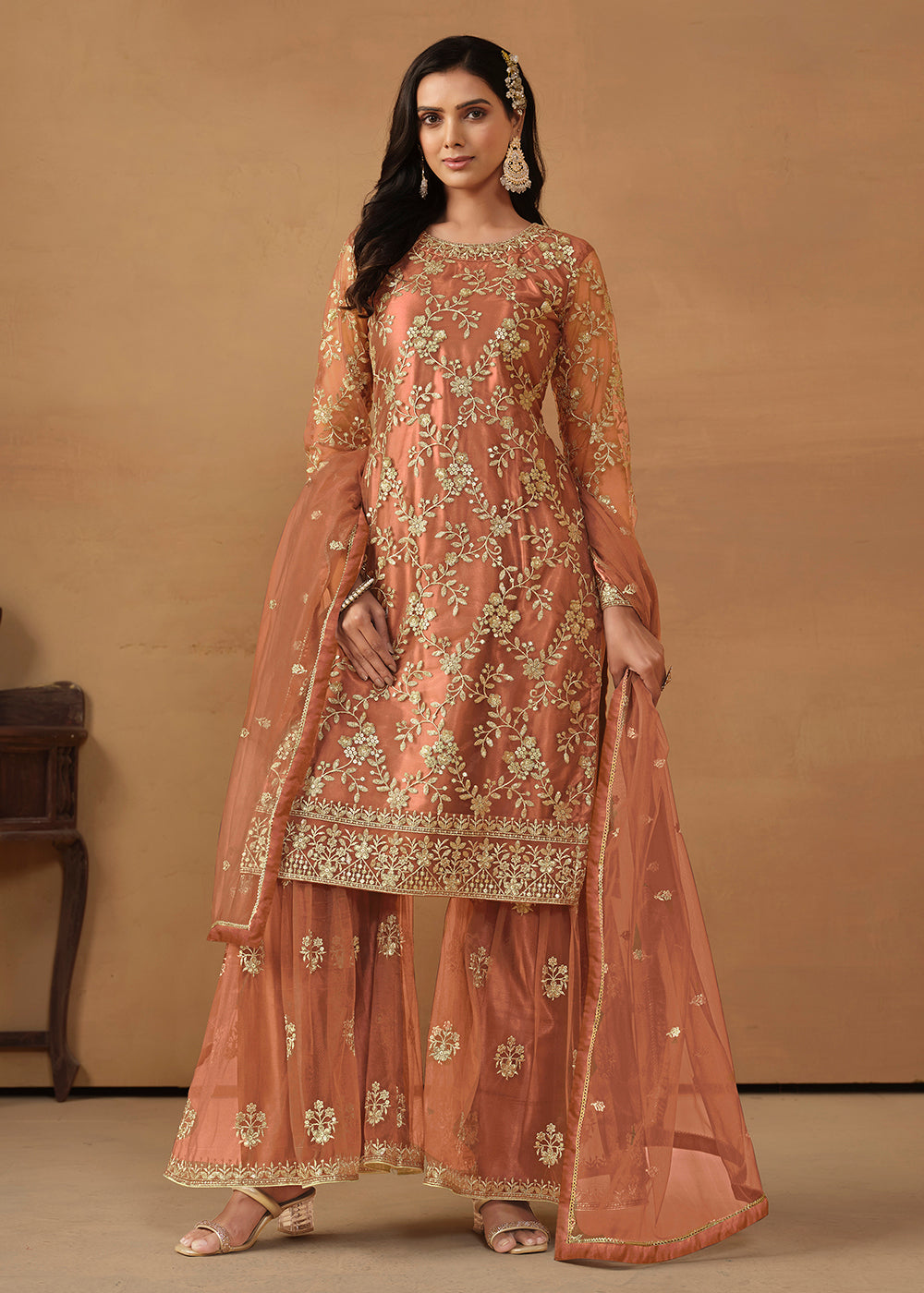 Girl's Gorgeous Party Wear Sharara Suit - db21893