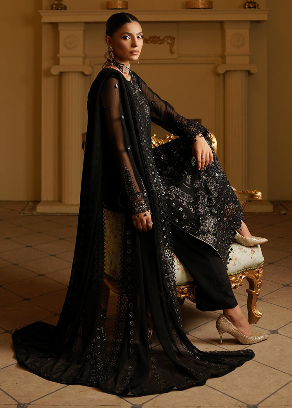 Buy Now Aarzu Luxury Formals '25 by Maryam's | Tara Online in USA, UK, Canada, France, Italy, Germany, Qatar, UAE, Singapore & Worldwide at Empress Clothing.