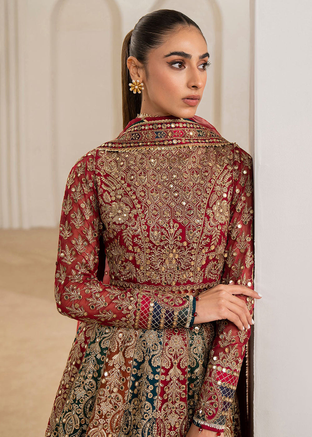 Buy Now Embroidered Chiffon Wedding Formals '24 by Jazmin | UC-3025 Online at Empress Online in USA, UK, Canada & Worldwide at Empress Clothing. 