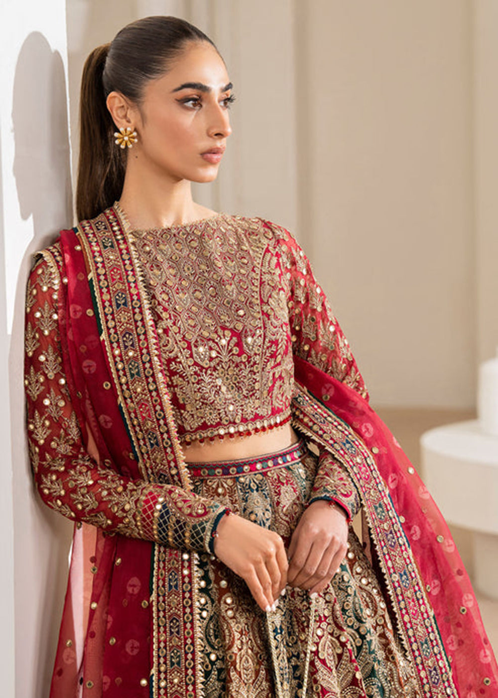 Buy Now Embroidered Chiffon Wedding Formals '24 by Jazmin | UC-3025 Online at Empress Online in USA, UK, Canada & Worldwide at Empress Clothing. 