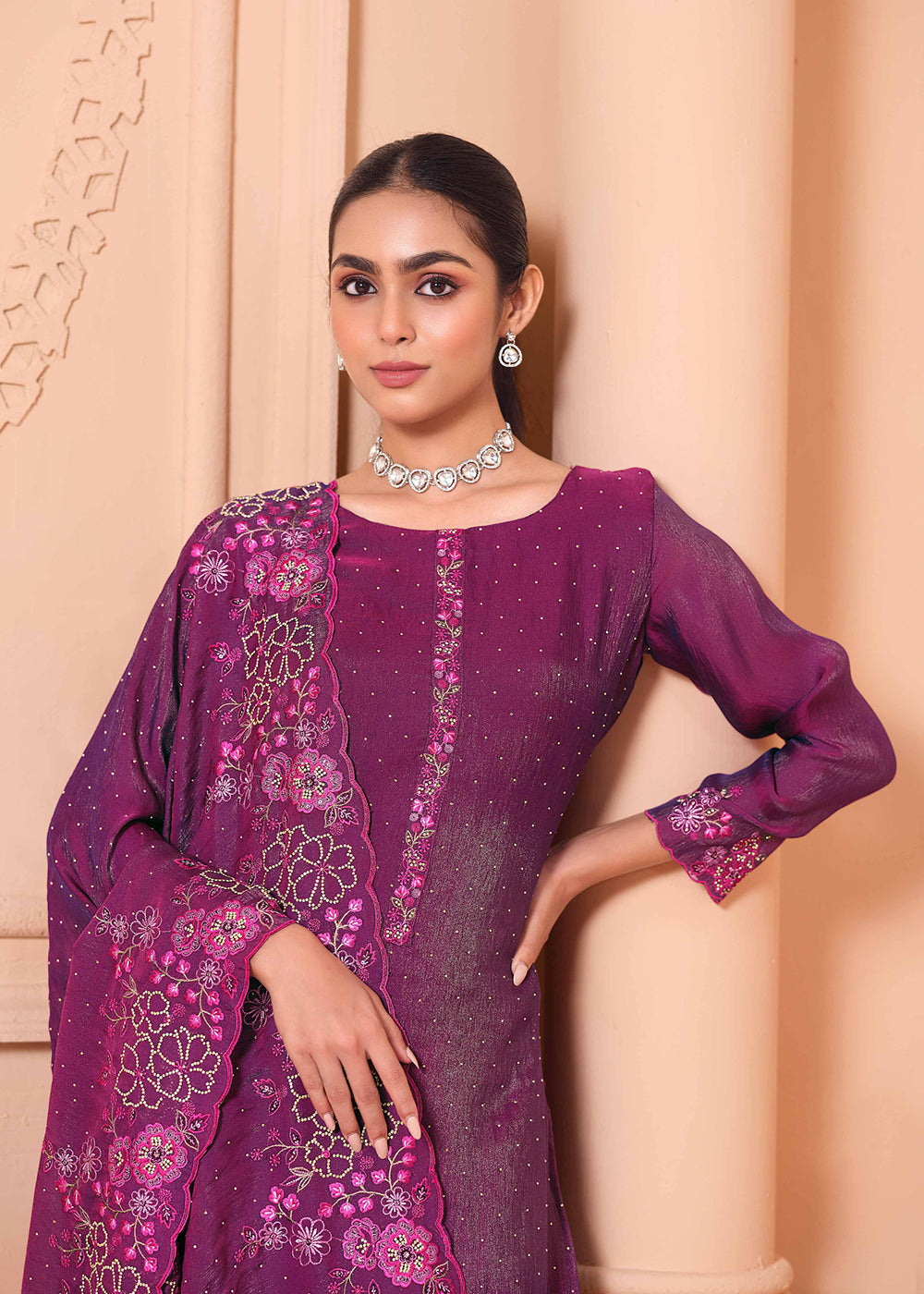 Buy Now Pant Style Embroidered Purple Festive Wear Salwar Suit Online in USA, UK, Canada, Germany, Italy, France, Austria, UAE & Worldwide at Empress Clothing.
