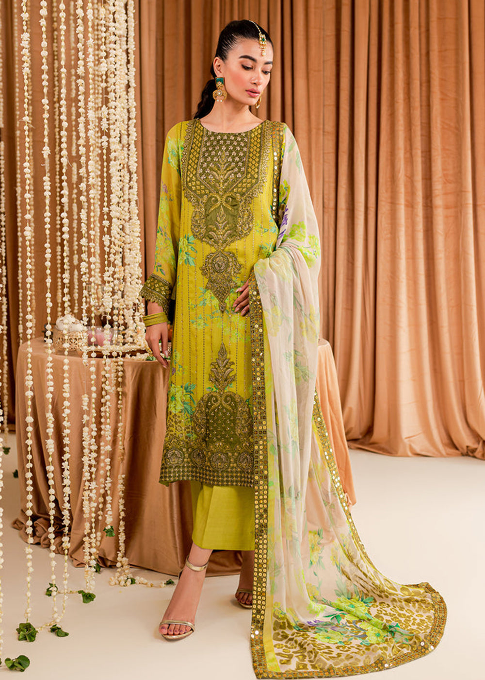 Buy Now Green Chiffon Suit - Vasal Formals ’23 By Charizma | VSL-07 Online in USA, UK, Canada & Worldwide at Empress Clothing. 