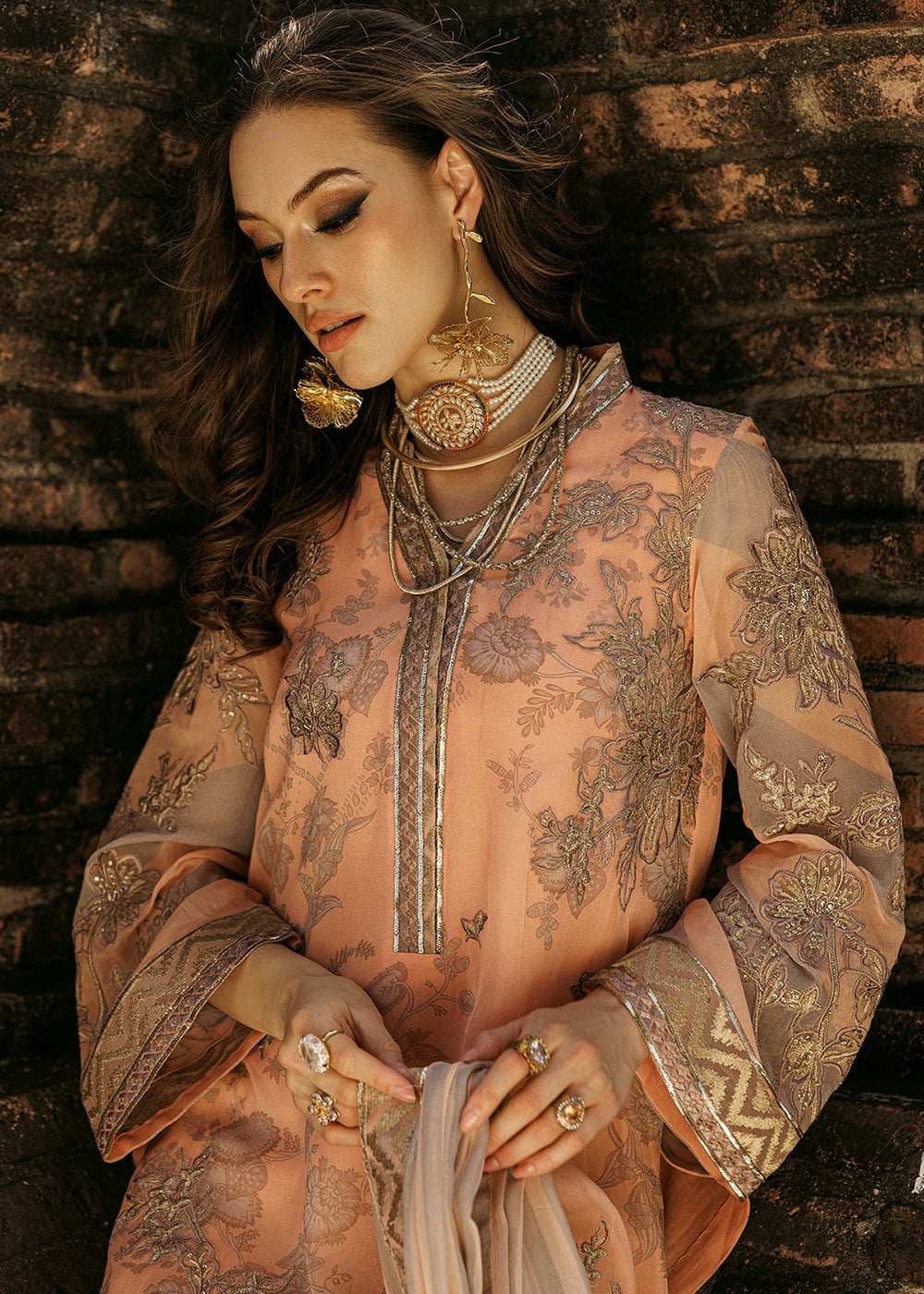 Buy Now Vasal Luxury Chiffon Limited Edition '25 By Charizma | VSL25-05 Online in USA, UK, Canada, Italy, France, Norway, UAE & Worldwide at Empress Clothing.