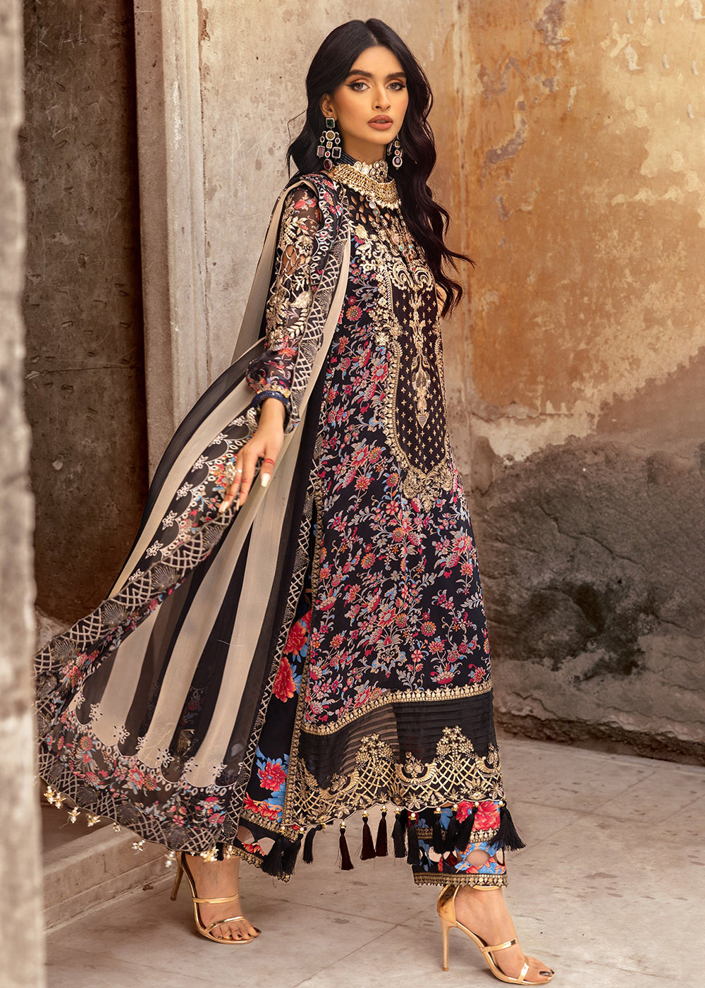Buy Now Vasal Luxury Chiffon Collection 25 by Charizma | VSL25-09 Online in US, UK, Canada, Germany, Italy, Austria, France, UAE & Worldwide at Empress Clothing
