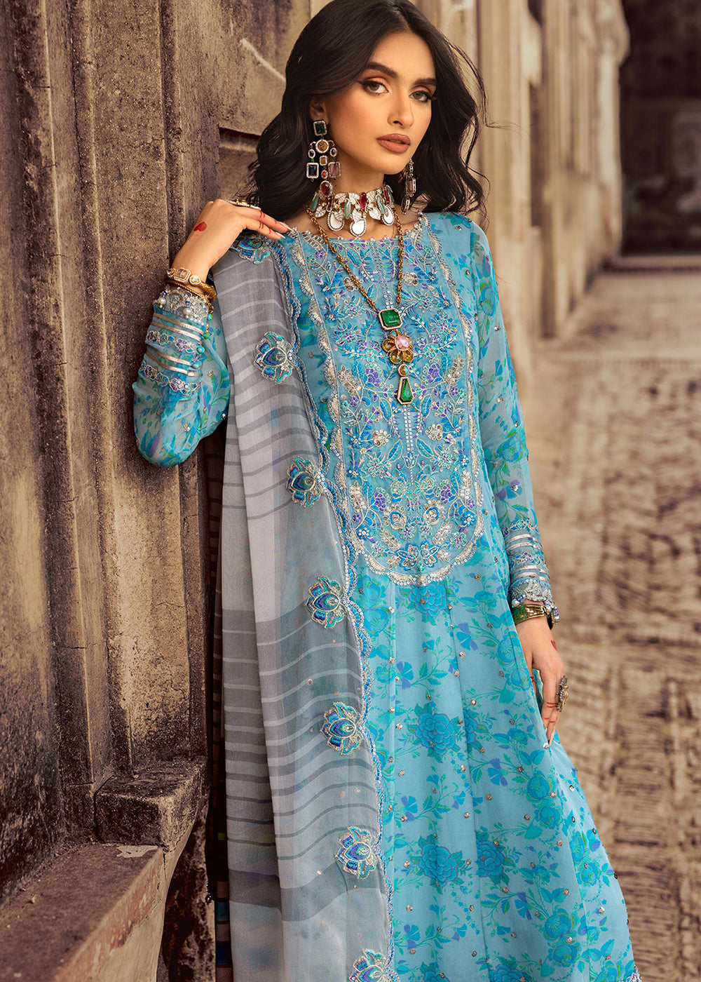 Buy Now Vasal Luxury Chiffon Collection 25 by Charizma | VSL25-10 Online in US, UK, Canada, Germany, Italy, Austria, France, UAE & Worldwide at Empress Clothing