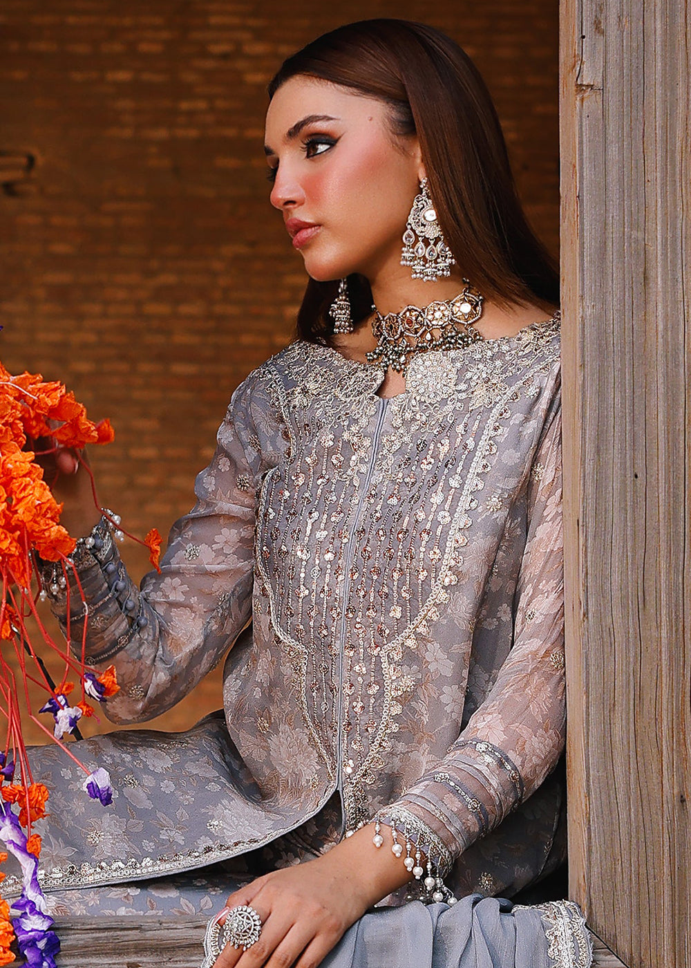 Buy Now Vasal Luxury Chiffon Collection '25 by Charizma | VSL5-22 Online in USA, UK, Canada, France, Italy, Germany, Australia & Worldwide at Empress Clothing.