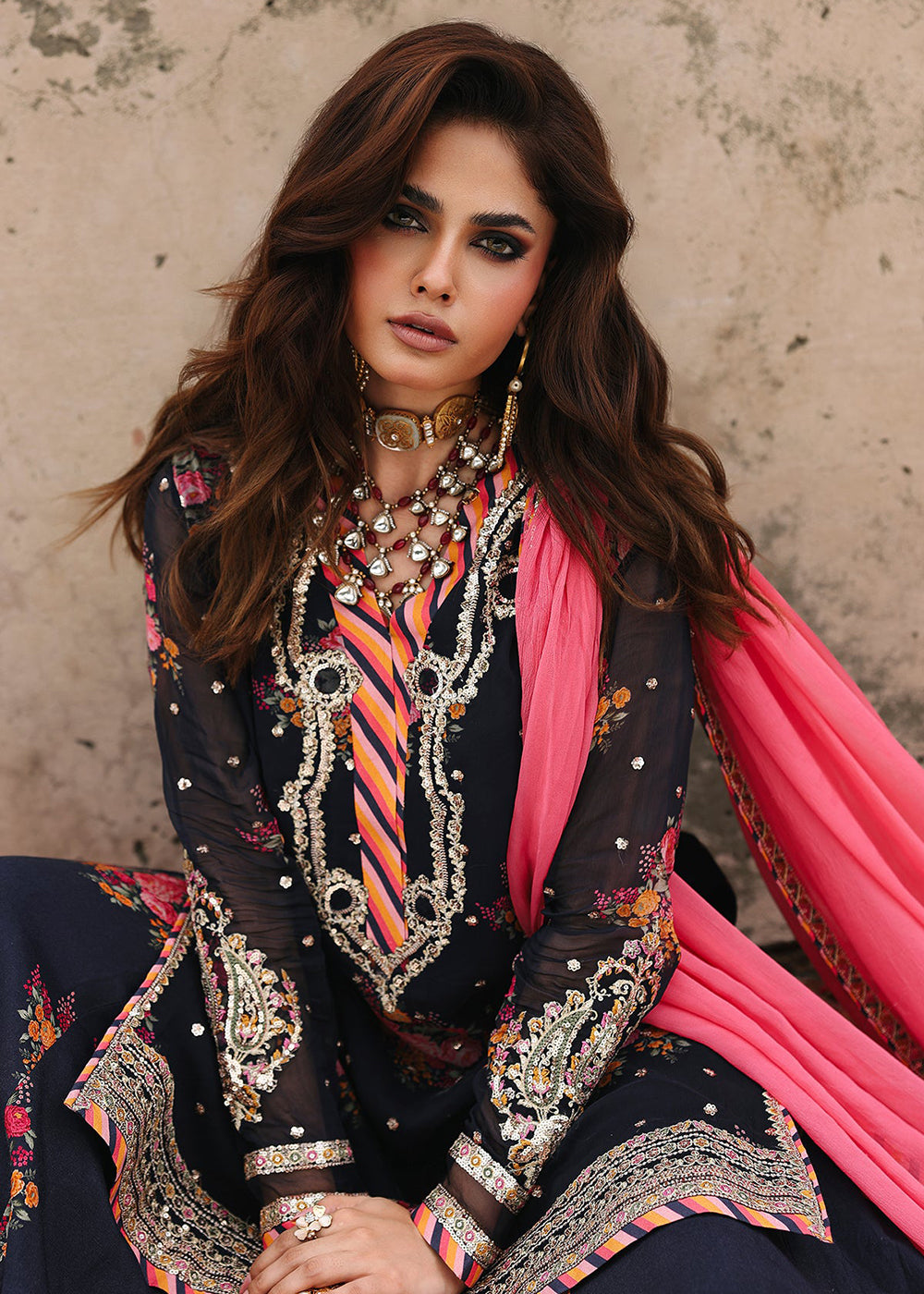 Buy Now Vasal Luxury Chiffon Collection '25 by Charizma | VSL5-29 Online in USA, UK, Canada, France, Italy, Germany, Spain, UAE & Worldwide at Empress Clothing.