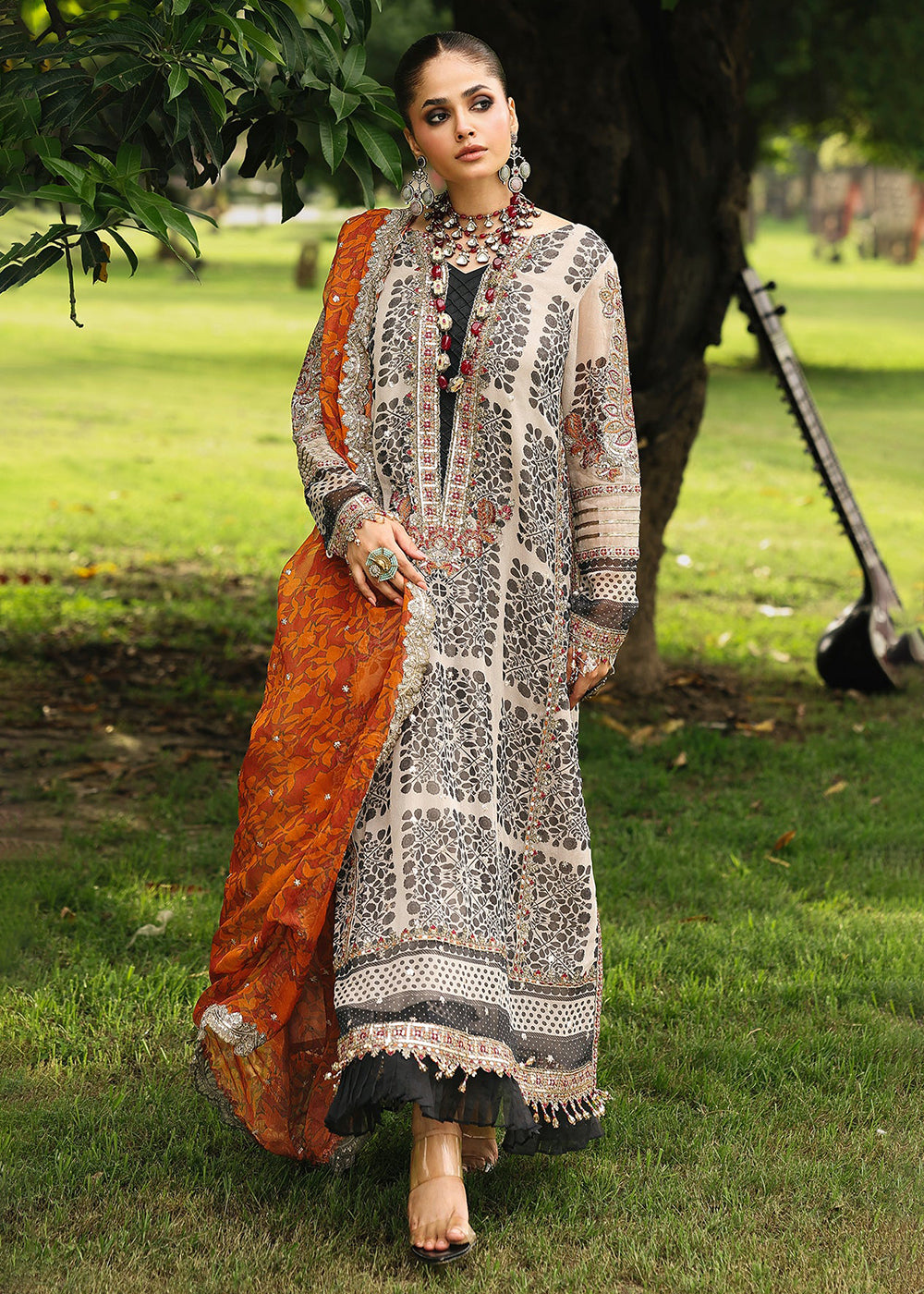 Buy Now Vasal Luxury Chiffon Collection '25 by Charizma | VSL5-30 Online in USA, UK, Canada, France, Italy, Germany, Spain, UAE & Worldwide at Empress Clothing.