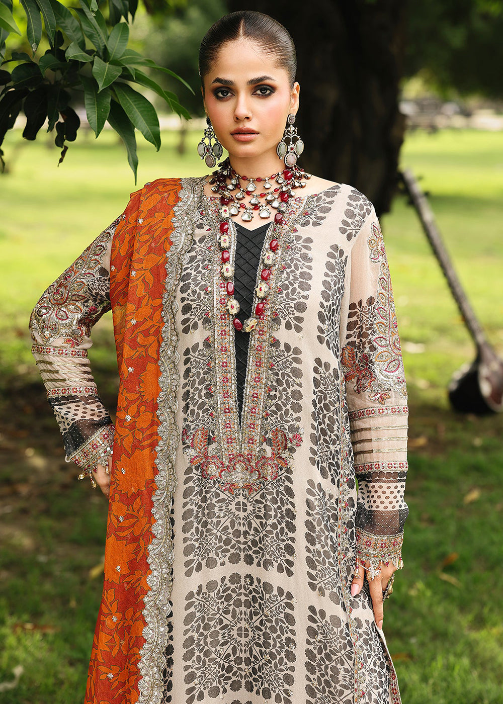 Buy Now Vasal Luxury Chiffon Collection '25 by Charizma | VSL5-30 Online in USA, UK, Canada, France, Italy, Germany, Spain, UAE & Worldwide at Empress Clothing.