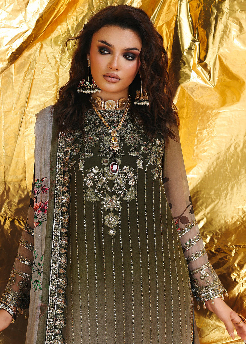 Buy Now Vasal Luxury Chiffon Collection '25 by Charizma | VSL5-31 Online in USA, UK, Canada, France, Italy, Germany, Spain, UAE & Worldwide at Empress Clothing.