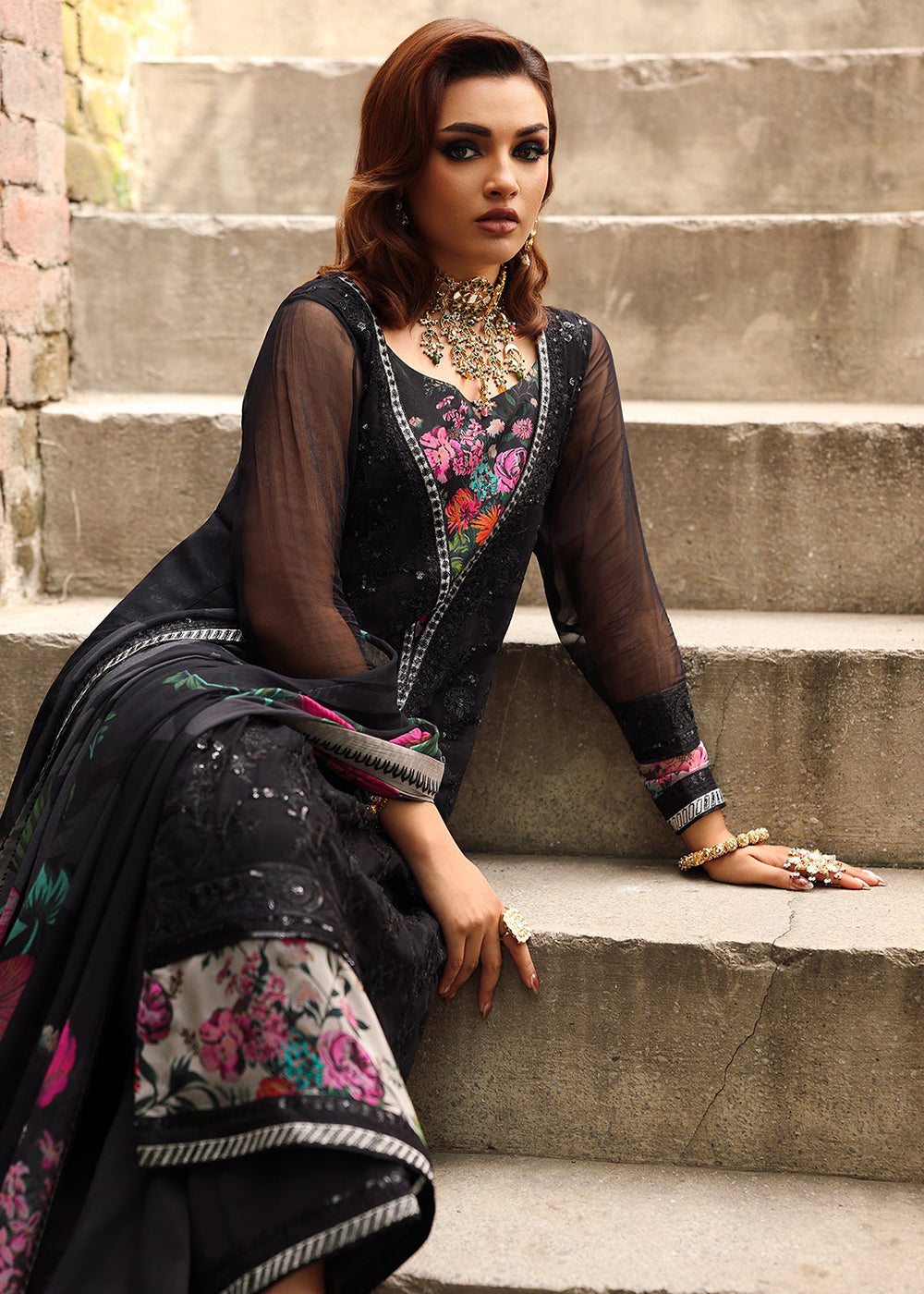 Buy Now Vasal Luxury Chiffon Collection '25 by Charizma | VSL5-33 Online in USA, UK, Canada, France, Greece, Germany, Ireland & Worldwide at Empress Clothing.