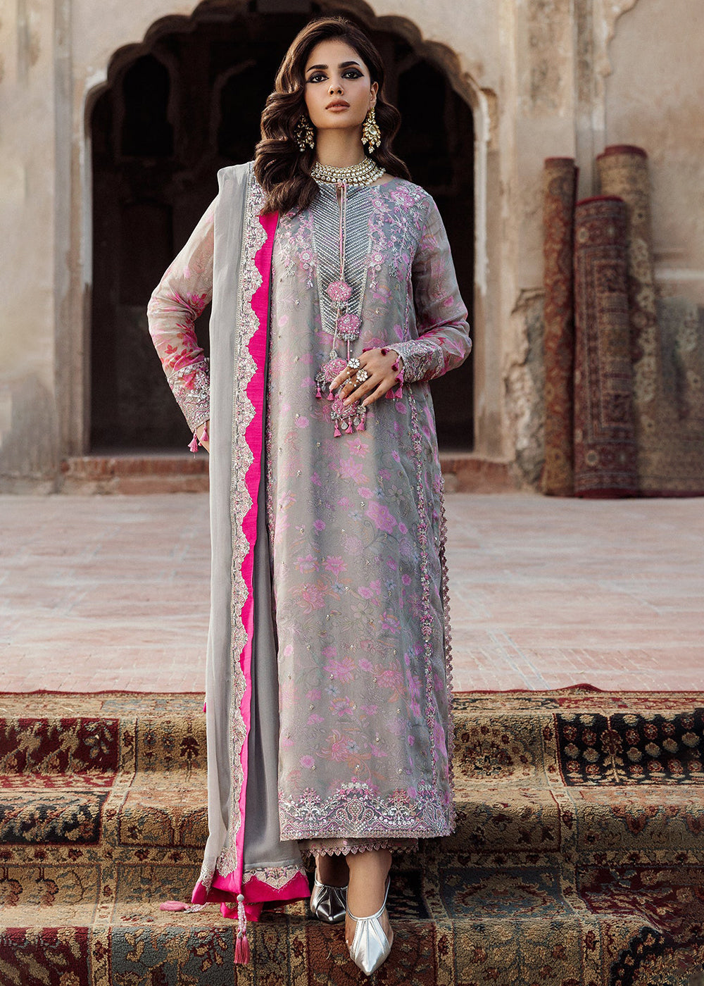 Buy Now Vasal Luxury Chiffon Collection '25 by Charizma | VSL5-34 Online in USA, UK, Canada, France, Greece, Germany, Ireland & Worldwide at Empress Clothing.