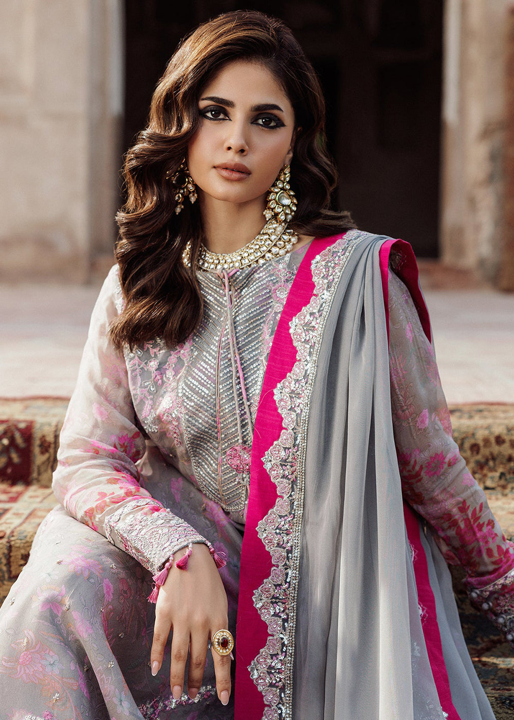 Buy Now Vasal Luxury Chiffon Collection '25 by Charizma | VSL5-34 Online in USA, UK, Canada, France, Greece, Germany, Ireland & Worldwide at Empress Clothing.