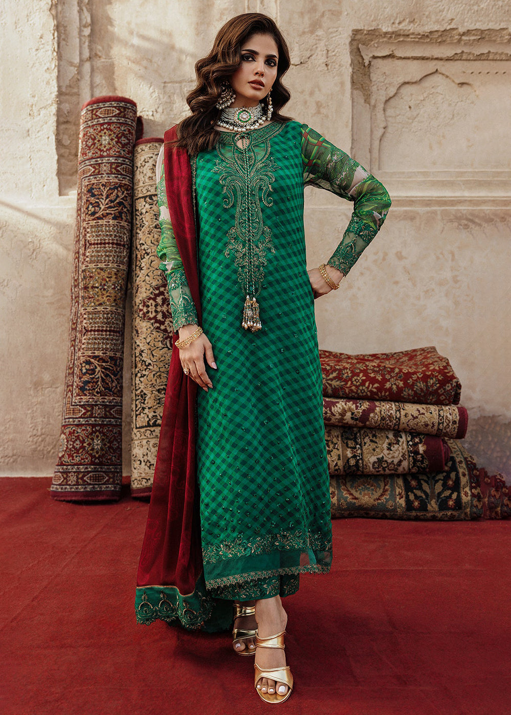 Buy Now Vasal Luxury Chiffon Collection '25 by Charizma | VSL5-35 Online in USA, UK, Canada, France, Greece, Germany, Ireland & Worldwide at Empress Clothing.