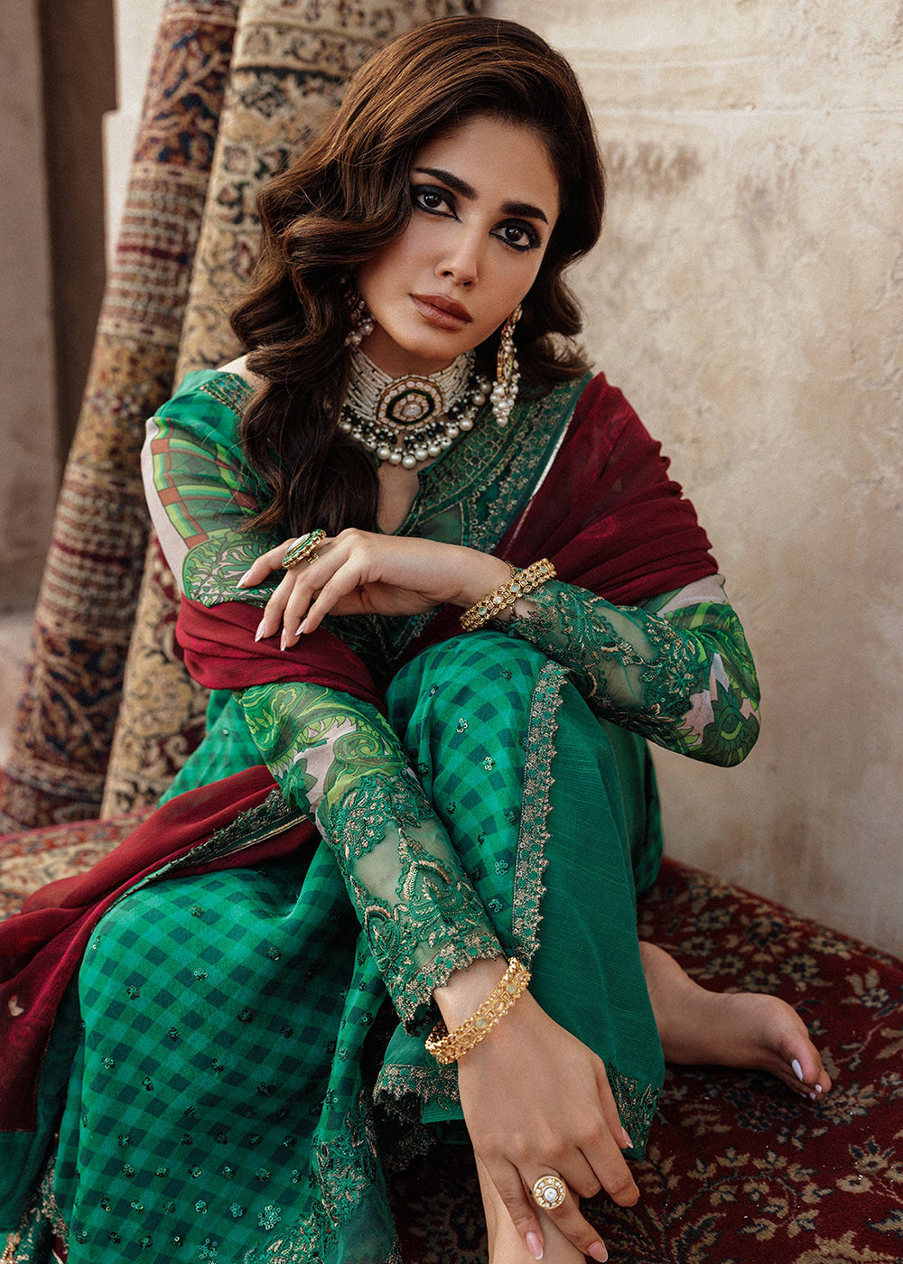 Buy Now Vasal Luxury Chiffon Collection '25 by Charizma | VSL5-35 Online in USA, UK, Canada, France, Greece, Germany, Ireland & Worldwide at Empress Clothing.