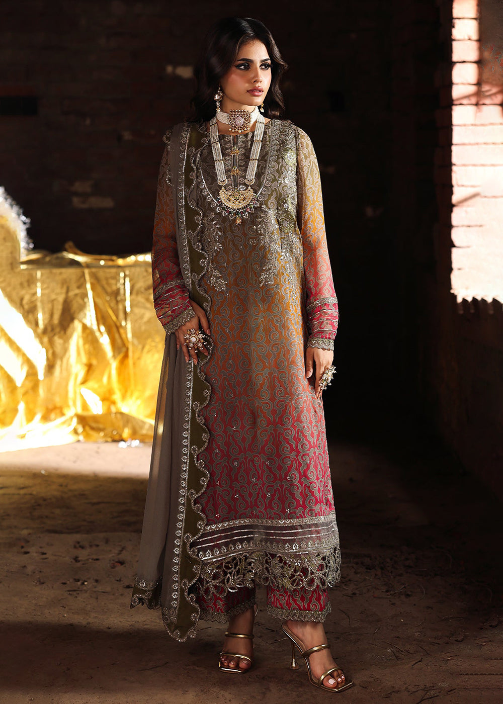 Buy Now Vasal Luxury Chiffon Collection '25 by Charizma | VSL5-37 Online in USA, UK, Canada, France, Greece, Germany, Ireland & Worldwide at Empress Clothing.